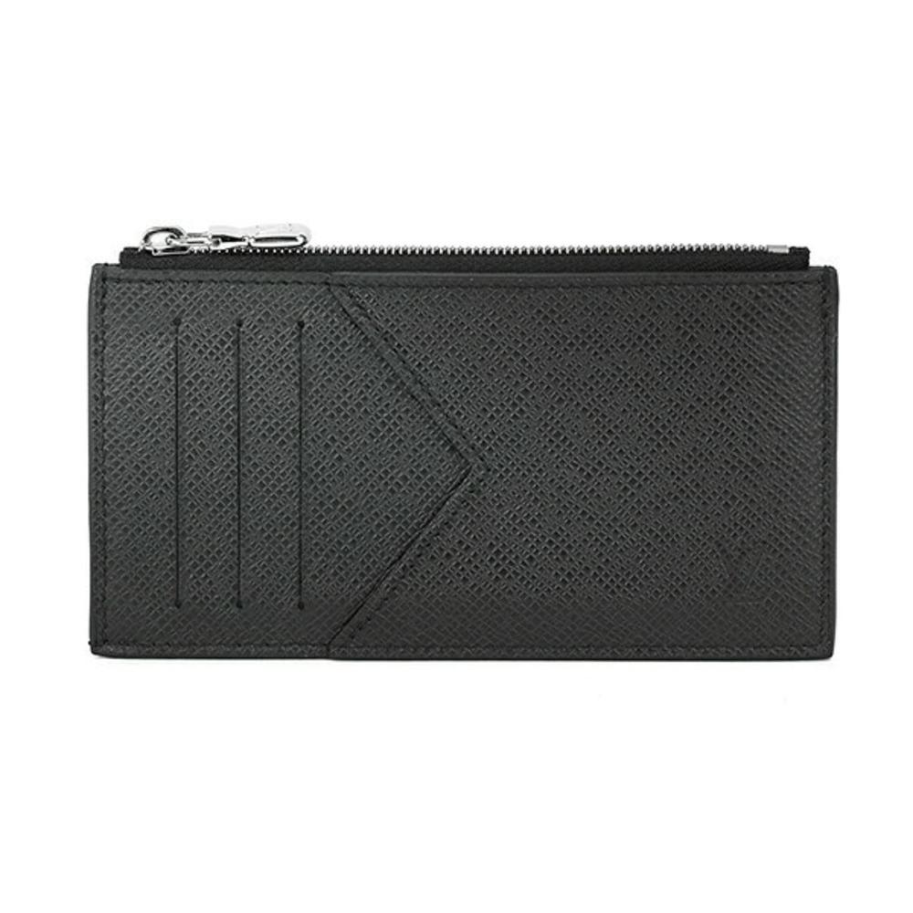 Louis Vuitton Coin Wallet Taiga Leather Card Holder Black